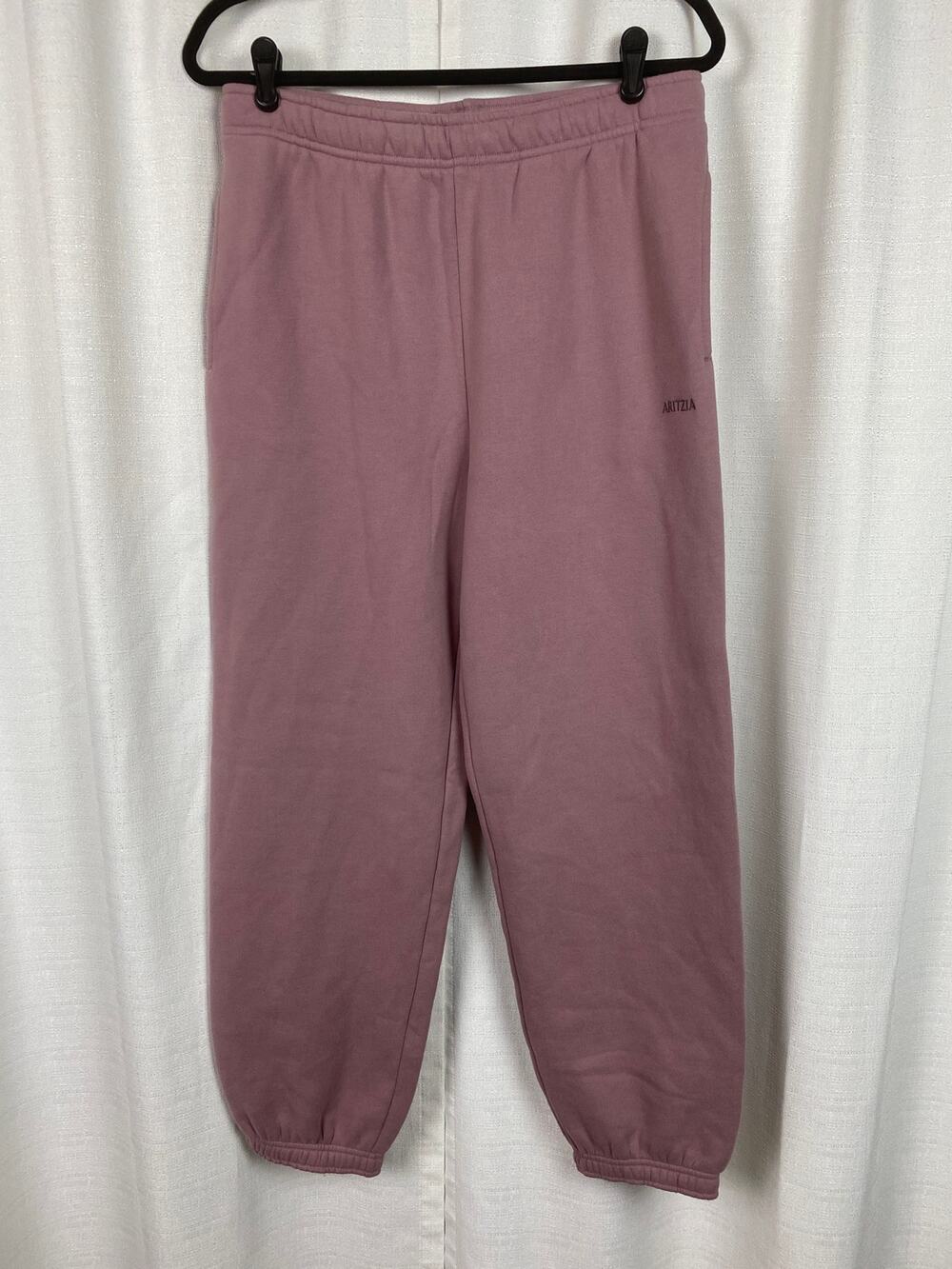 Aritzia Claremont Purple Pink Sweatfleece Cozy Fleece Jogger Pants Sz.M NWT